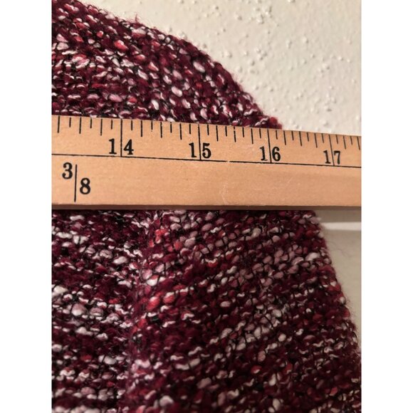 Ann Taylor Magenta Woven Sweater Jacket M Open Front Office Career - Picture 9 of 9